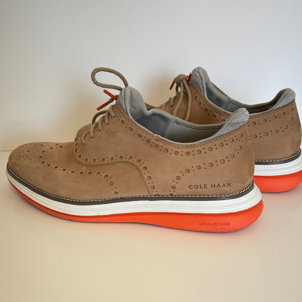 Cole Haan Men's Brown and Orange Oxfords